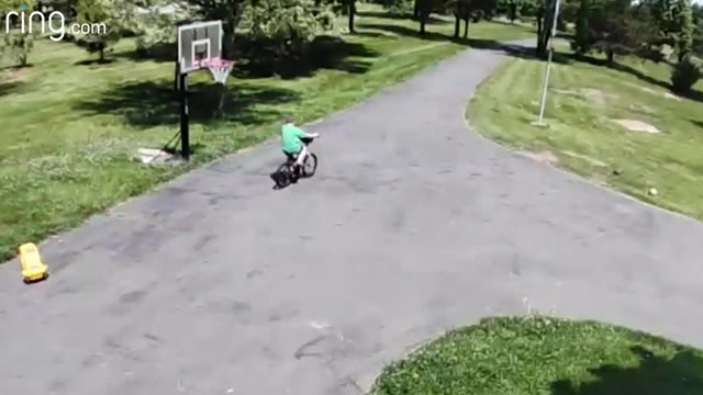 Child riding bike out of view case